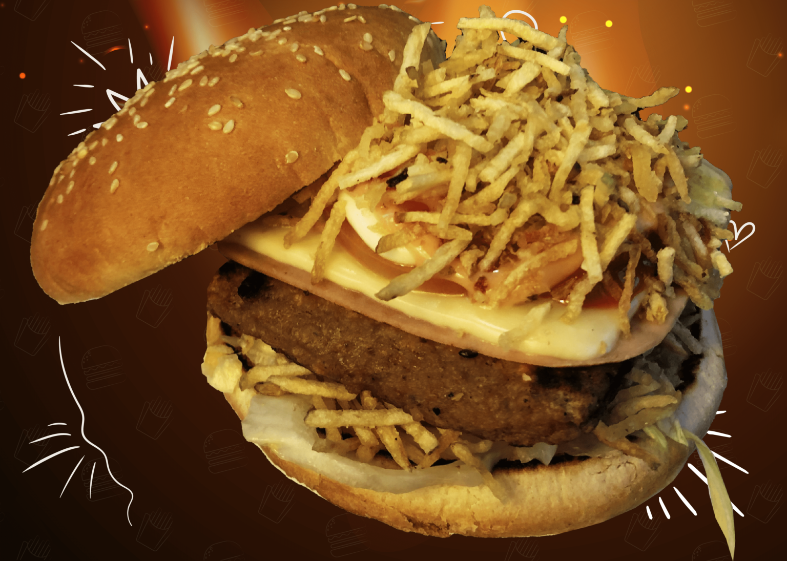 Hamburguesa tradicional de carne de res